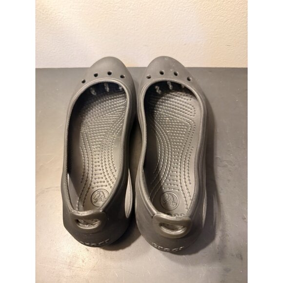Crocs Ballet Flats Slip On Kadee Black Closed Toe Comfort Shoes Women’s Size 7 - Picture 2 of 6